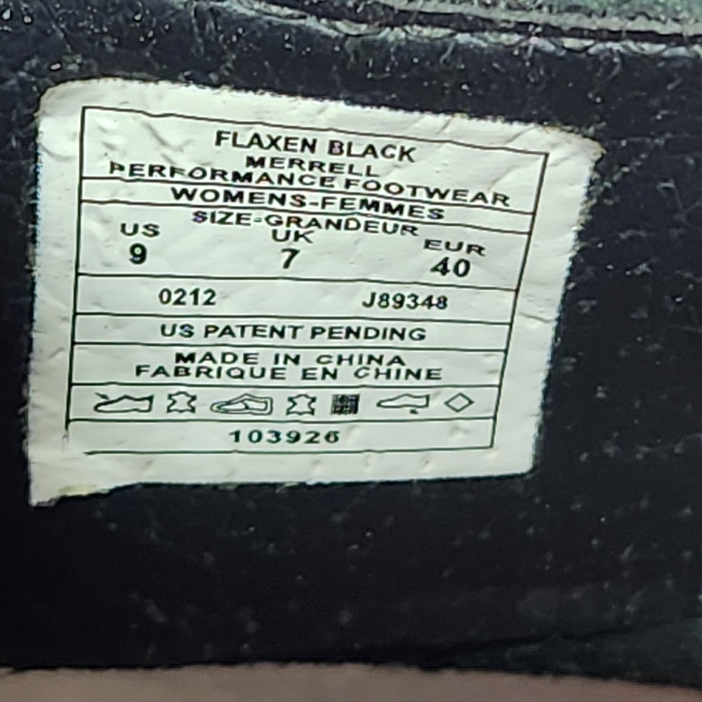 Merrell Flaxen Black Leather Strappy Sandals Womens 9 J89348 Flat Comfort Shoes - Picture 7 of 7